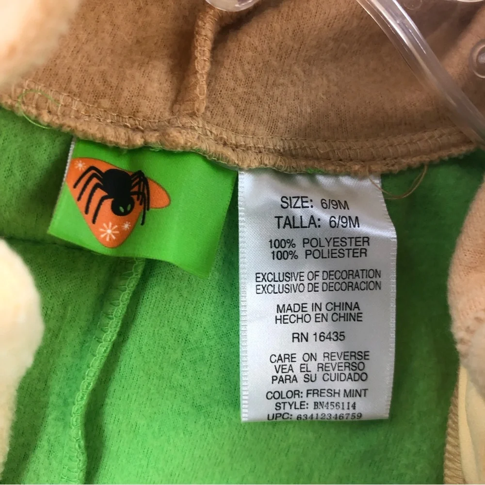 Happy Halloween Costume Unisex 6-9 Months Turtle Halloween Front Zip 3D Shell